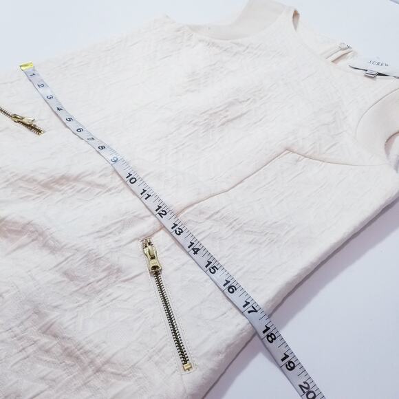 J. Crew Jacquard Shift Mini Dress Zipper Pockets Sleeveless - Picture 7 of 13